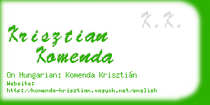 krisztian komenda business card